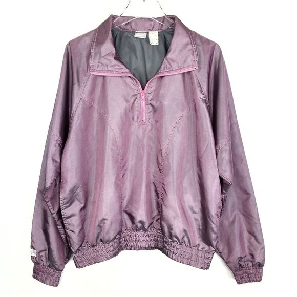 Nike Jackets & Blazers - Nike》 90's Vintage Metallic Pink/ Lavender 1/4 Zip Pullover Windbreaker